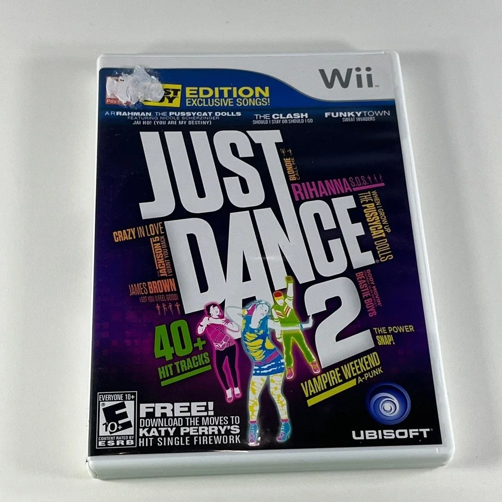 Just Dance 2 & Dance Dance Revolution Hottest Party 2 Wii‎ Games Lot of 2